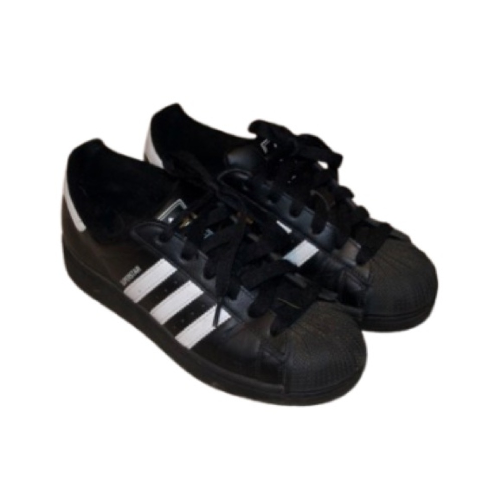 Adidas Superstar Kids Black and White Striped Sneakers